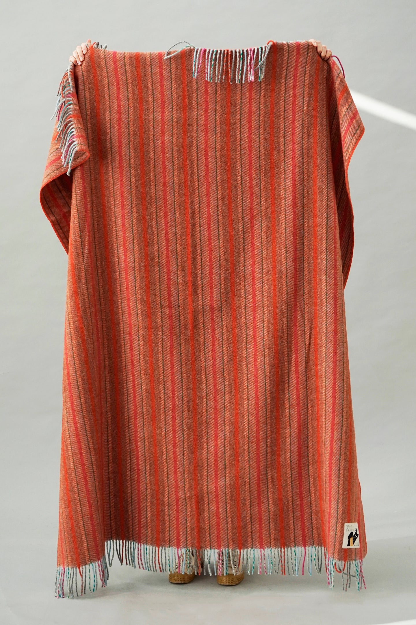 blanket //orange stripe