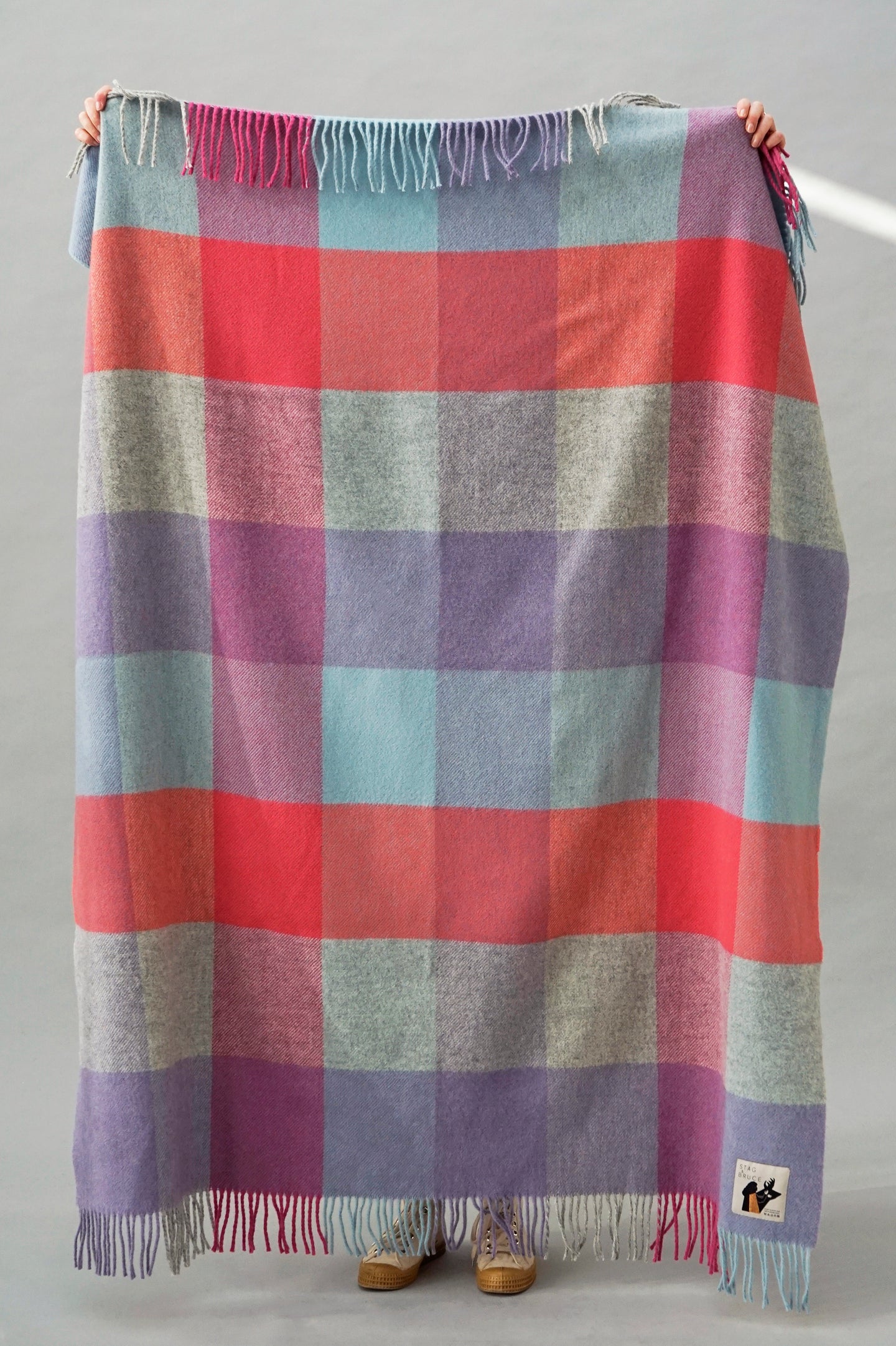 blanket //pastel bold check